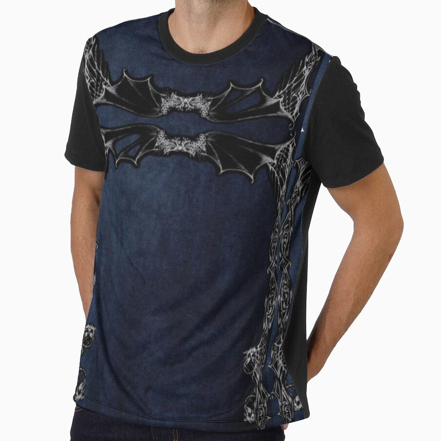 dark blue goth velvet whimsigoth bat cyber sigilism by BrontesWhimsyStore