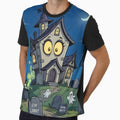 Funny Haunted House Cute Ghost Graveyard Halloween by Herodestroyer