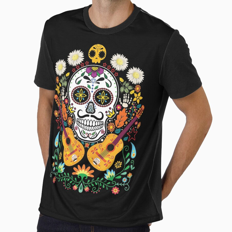 Calavera Day of The Dead Guitarist by Sinfamous