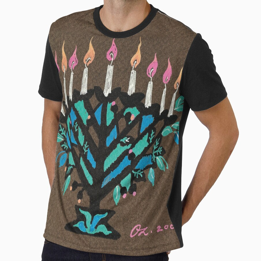 Hanukkiah Tree with Berries by Olga Zamlinsky