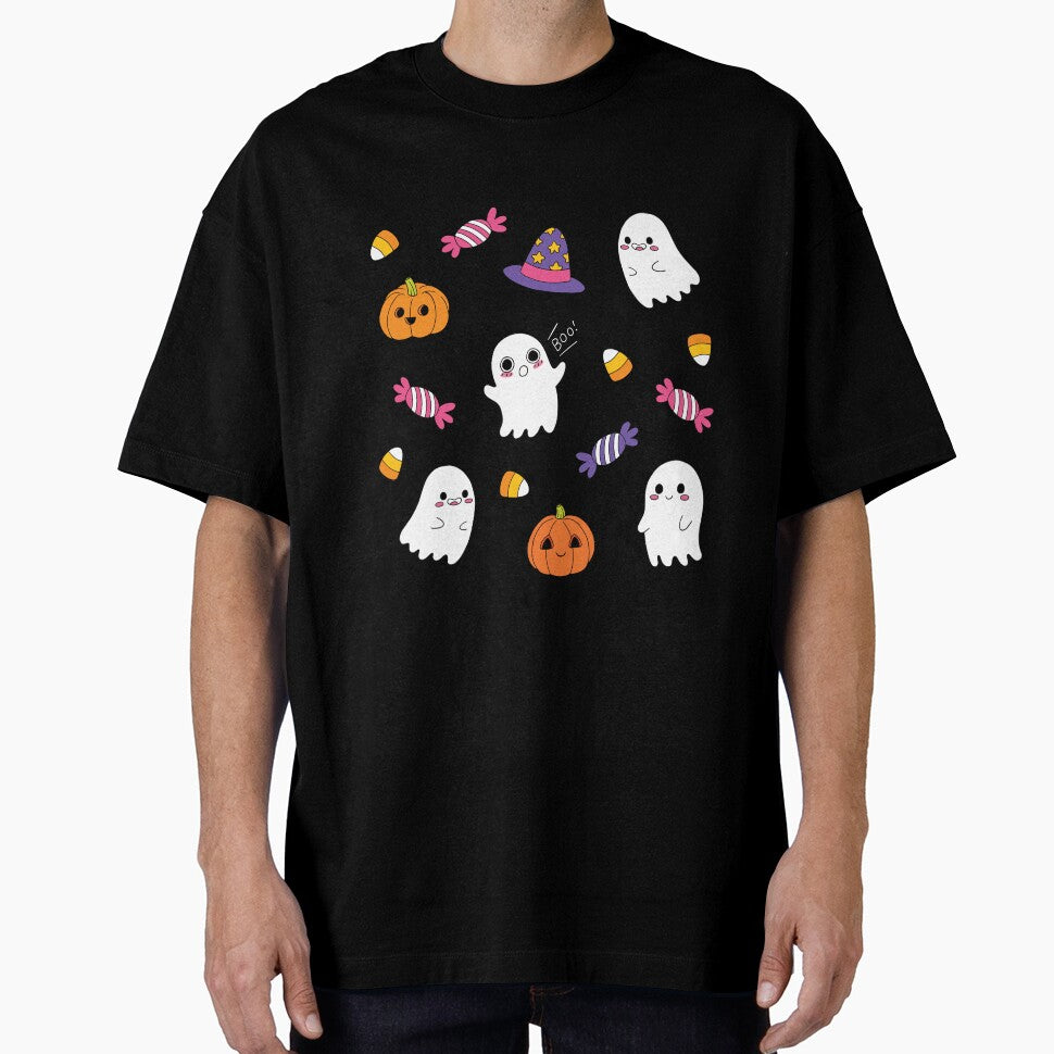 Cute Spoopy Ghosts and Halloween Candy by lucypooki