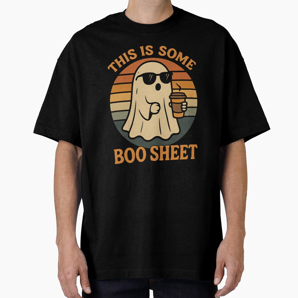 This Is Some Boo Sheet – Funny Retro Ghost Coffee T-Shirt by R3XFORGE