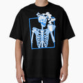 halloween coffee drinking skeleton blue by Gossip Rag