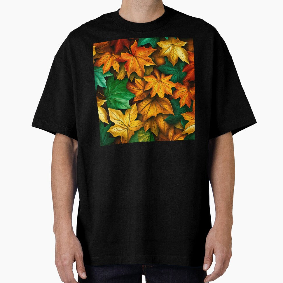 Fall Fantasy Leaves In Vibrant Golden And Green by DEC02