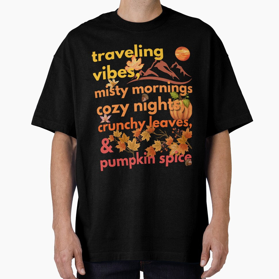 traveling vibes misty mornings cozy nights crunchy leaves & pumpkin spice by movie-popcorn