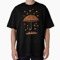 Cozy Autumn Umbrella and Falling Leaves Art by Herodestroyer