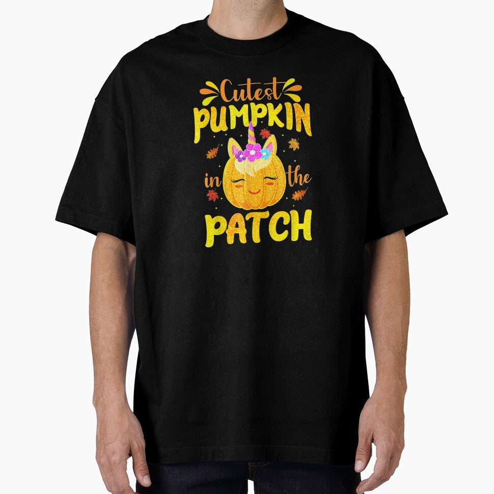 Cutest Pumpkin In The Patch Pumpkin Unicorn Girls Kids by Jonathanhagerst
