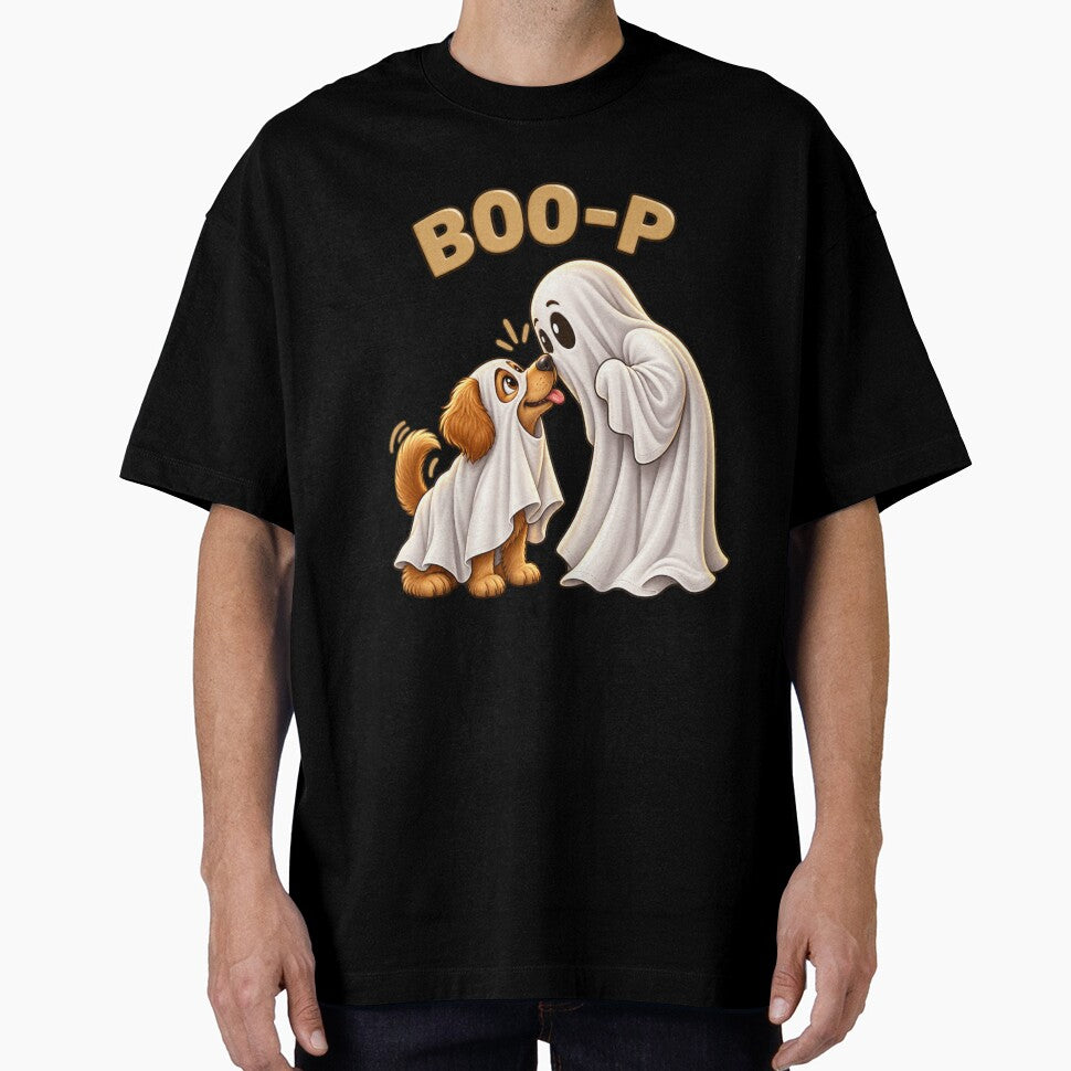 Spooky Season BOO-P Dog Lover Illustration Animal Lover Animal Gift - Cool Halloween Animal Graphic Camel T-Shirt by Camel & Quirk