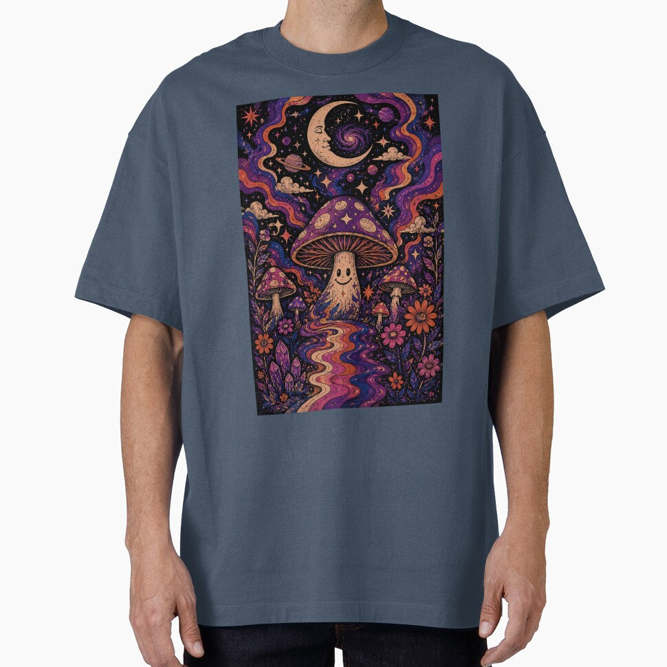 Retro Cosmic Mushroom Dreams by Wickhed