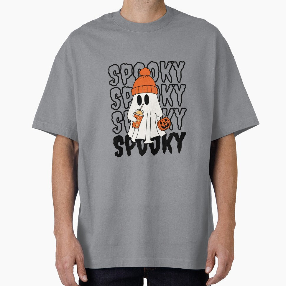 Spooky Ghost Halloween Coffee Lover – Cute Fall Aesthetic T-Shirt Design by IsharaArtistry