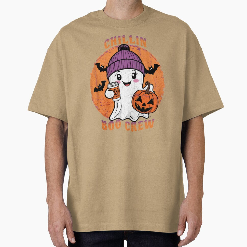 Cute Ghost Halloween Chillin Boo Crew Design by TrendTeeLab