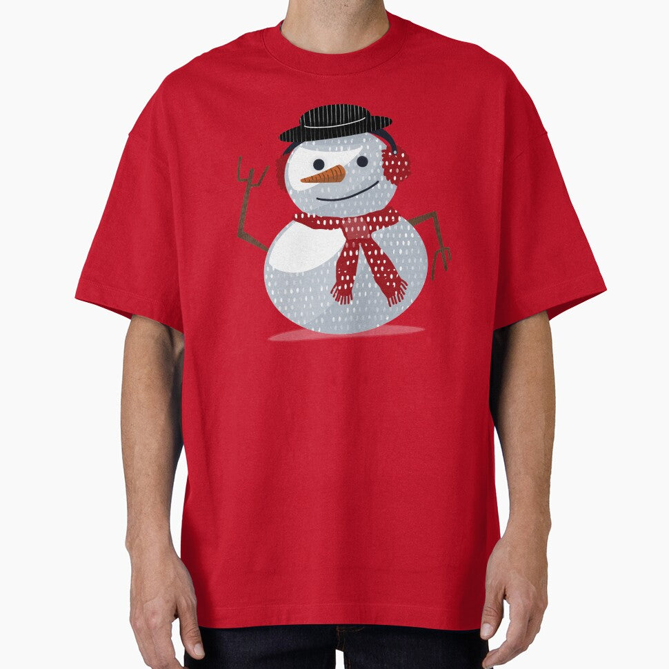 Cute cartoon Christmas snowman graphic. by LaBellCreative