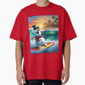 Snowman Surfer #4 On Vacation -  Sunny Wave Carver by Artekinium