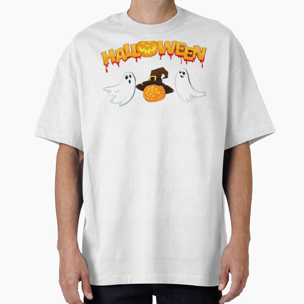 Scary Spooky Creepy Halloween Pumpkin Head And Ghosts - pumpkin picking crew by AR Studios
