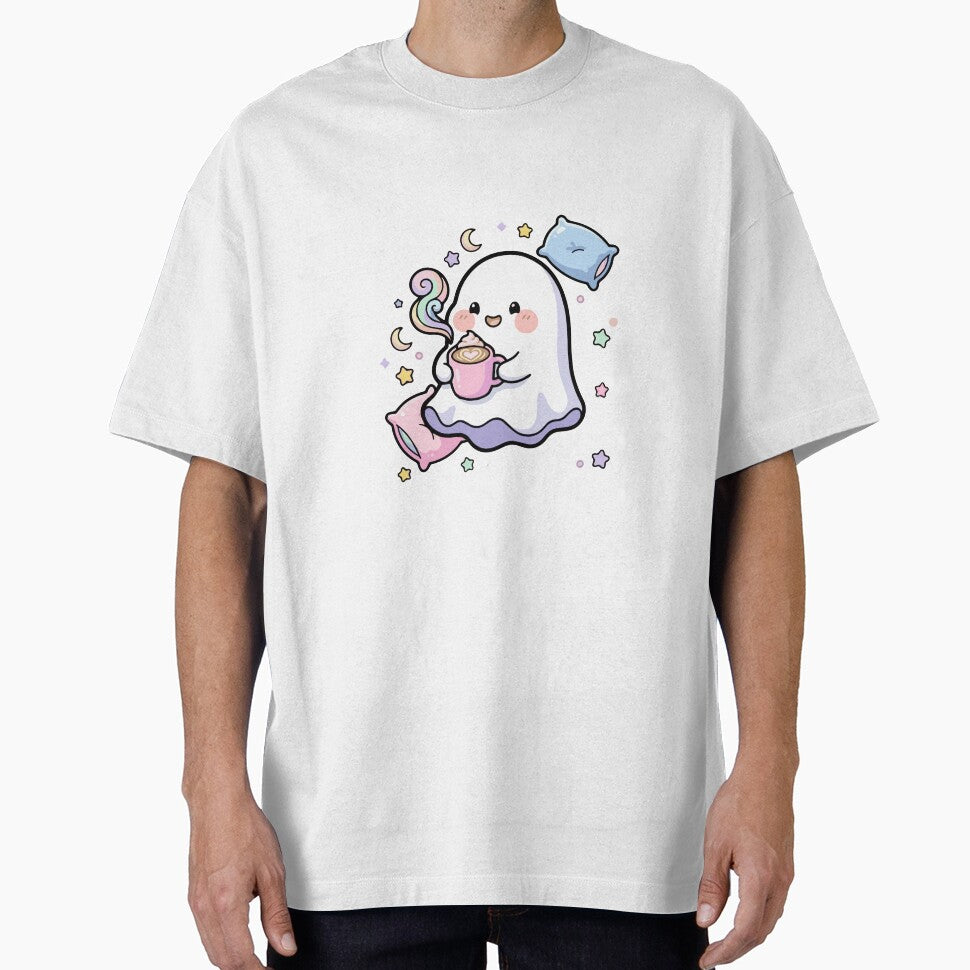 Cute Ghost with Pastel Latte by Spotty-Shanmukh