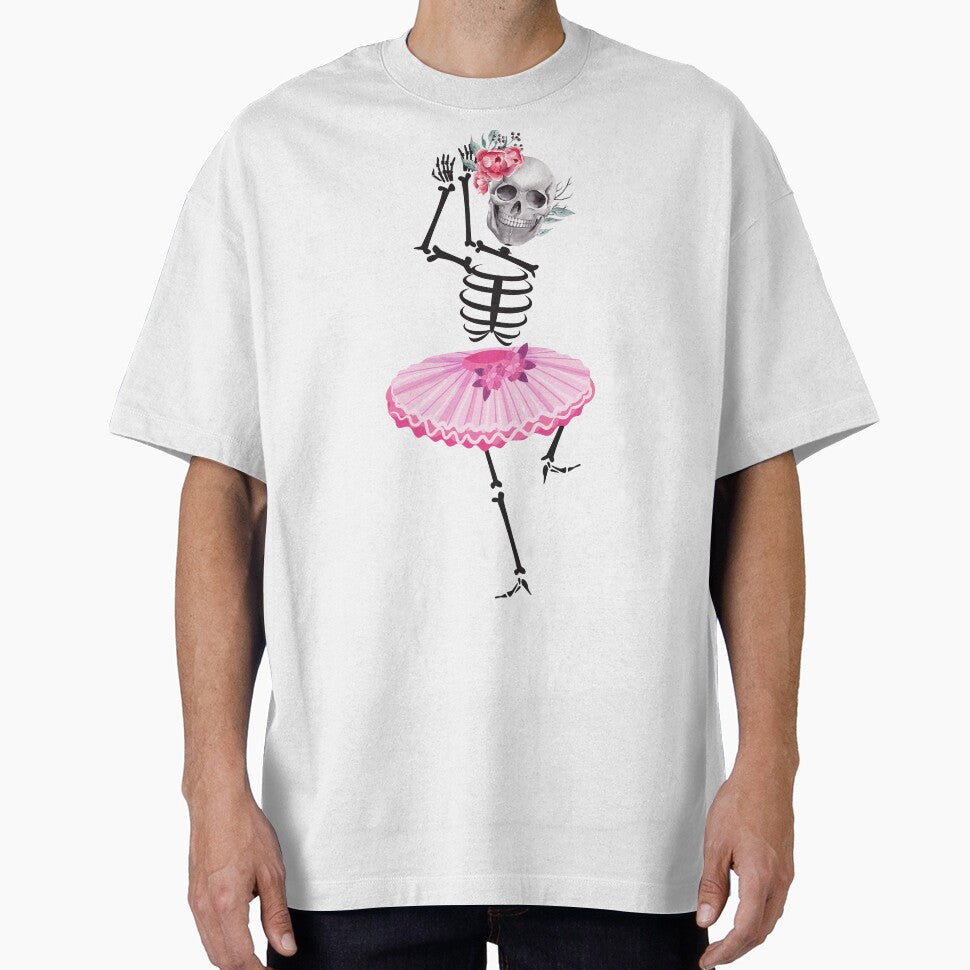 Halloween Pink Dancing Skeleton by Inspirely