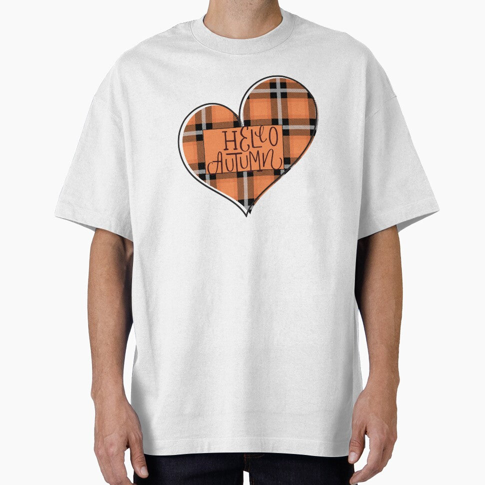 Hello Autumn - Plaid Heart by Stephanndesigns