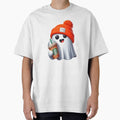 Coffee ghost wearing Bennie , cute sheet ghost  , starbks by Halloween  Time
