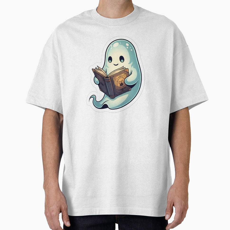 Bookish Ghost Sticker - Cute Spooky Reading, Booktok Halloween by StickyGuys