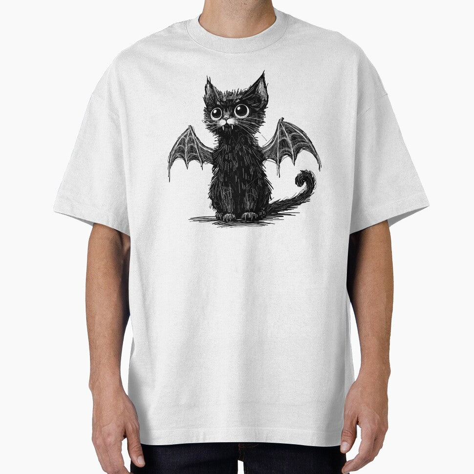 Spooky Little Bat Cat by KilkennyCat Art
