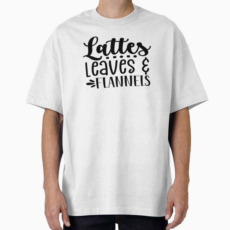 Lattes Leaves Flannels - Funny Coffee Lovers Quotes Vintage by Cupsofdreams