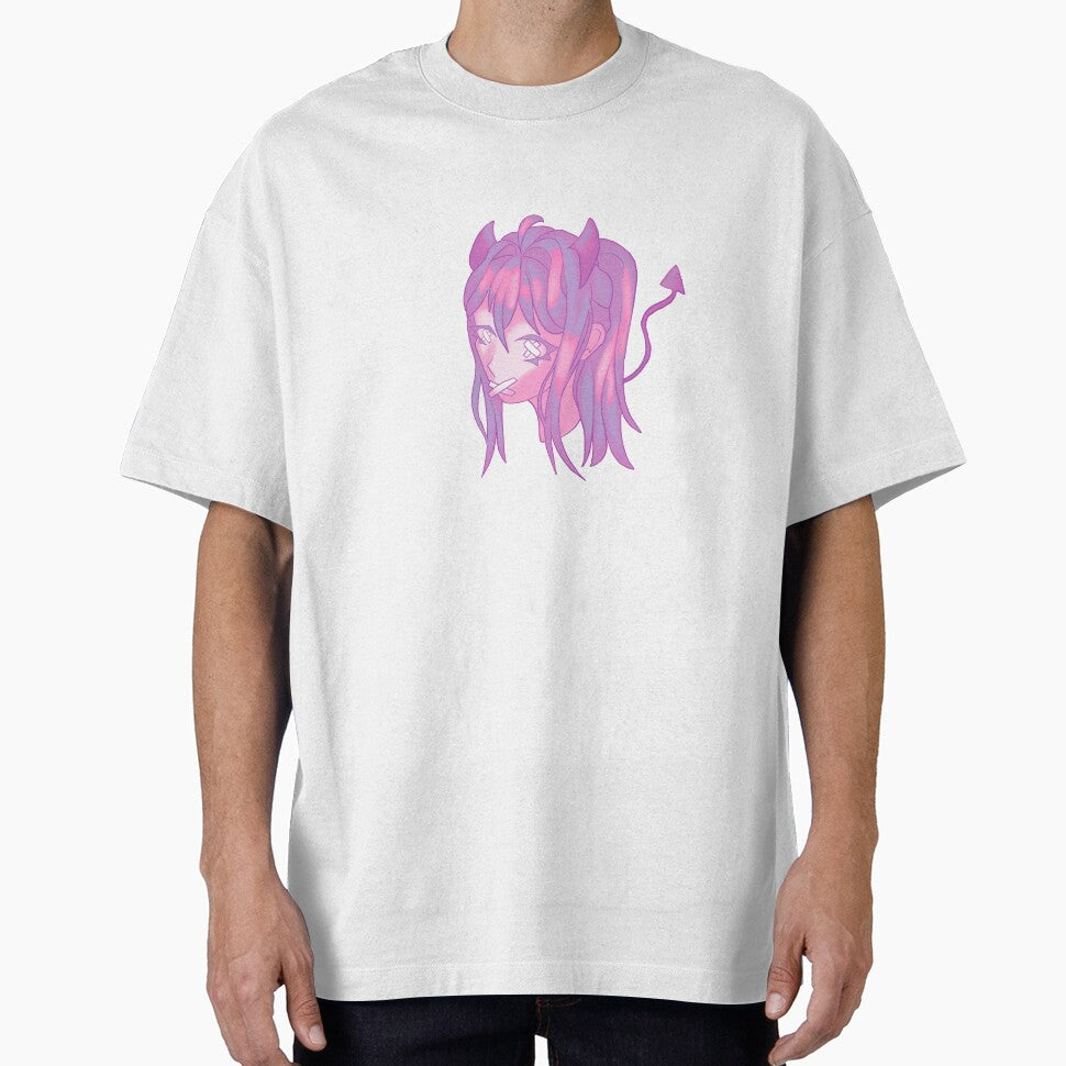 Demon girl head (pastel) by DeluxicalWhimsy