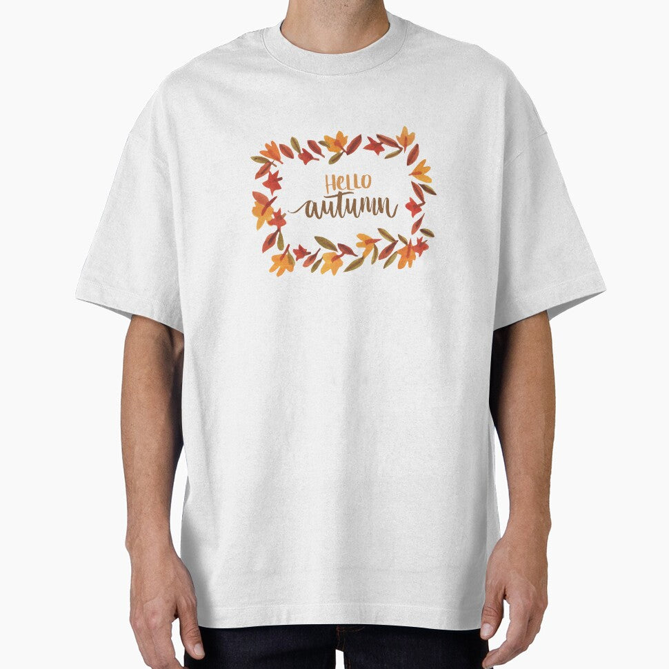 Hello Autumn Watercolor Leaves – Fall Season Design by ARTDXB
