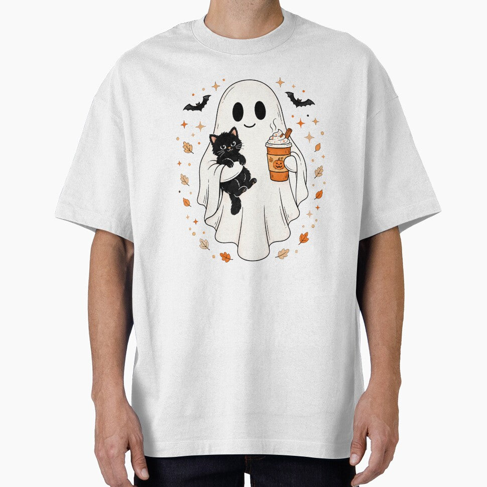 Ghost with Cat and Coffee by pintartipuduran