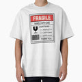 Fragile Handle With Care Anxiety Caffeine Sarcasm by Tired Mom Club Co
