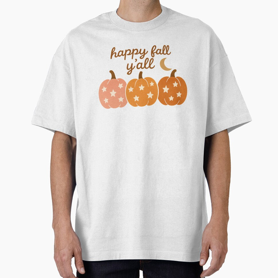 Happy Fall Y'all Cute Starry Pumpkins by Alex Songs