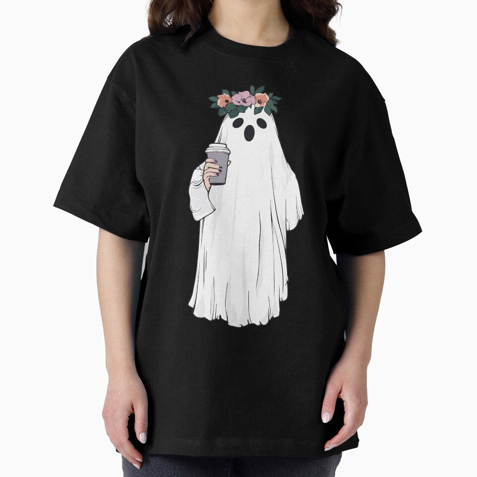 Cute Ghost with Coffee by SweetClicks123