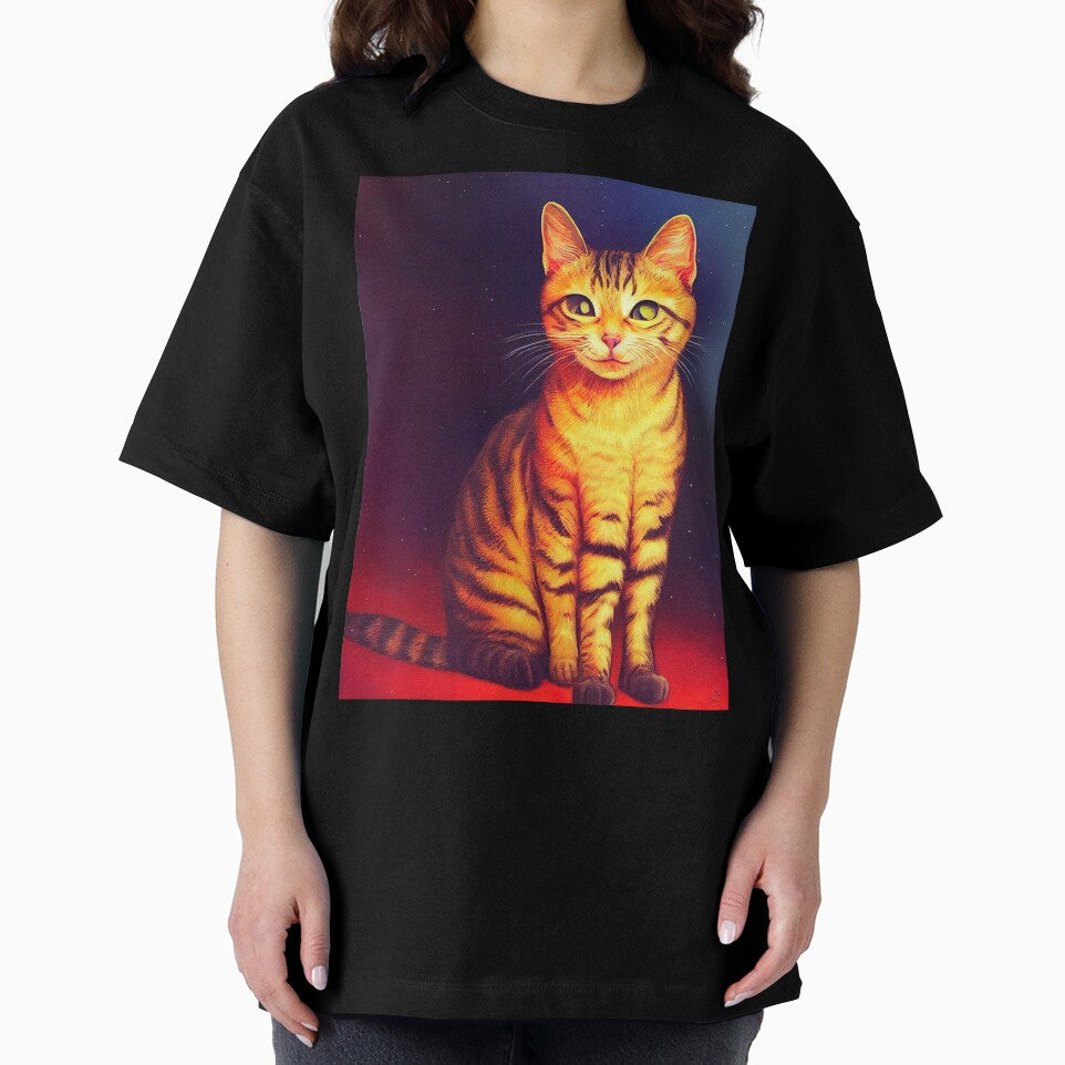 cat halloween in galaxy orange by ComicsFactory