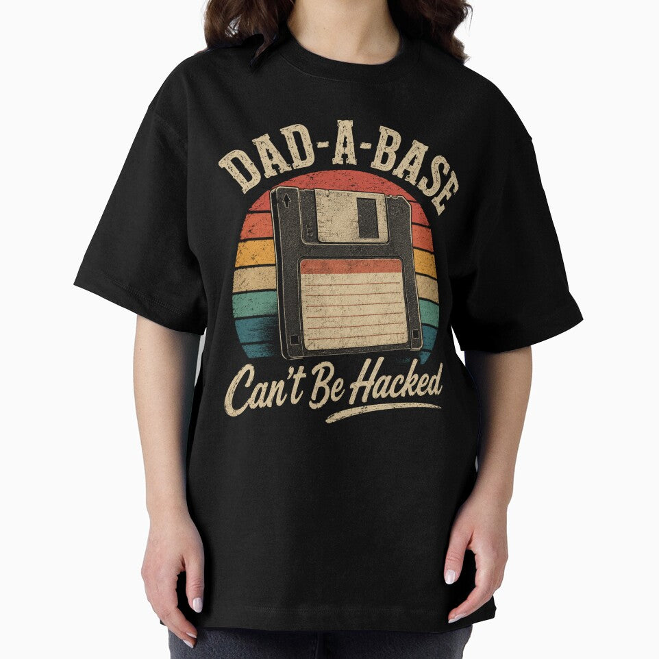 Dad-A-Base Can't Be Hacked - Funny Retro Dad Joke Pun by 519xdesign