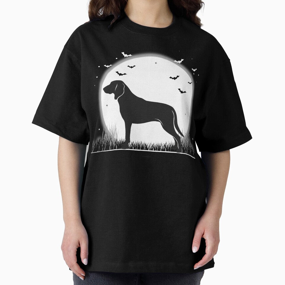 American Foxhound Dog – Halloween Moon Silhouette by The Real Life Symphony