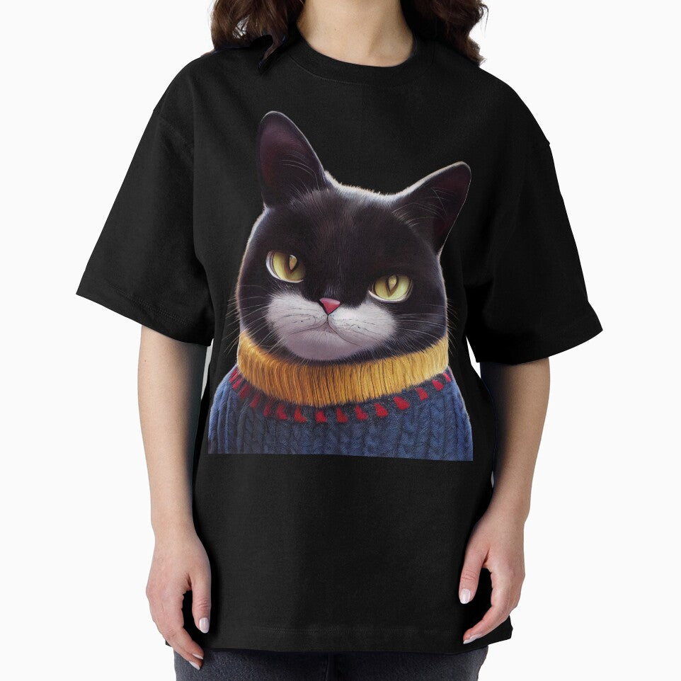 black cat wearing sweatshirt-cute black cat by hassendz