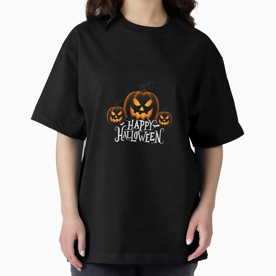 Spooky Jack o' Lanterns Halloween white letters by Remek-Design