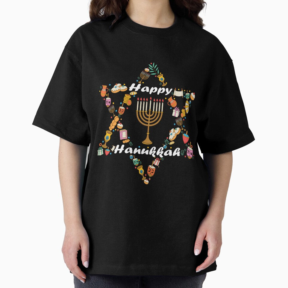 happy hanukkah chanoeka jewish holiday star of david by teeartforyou