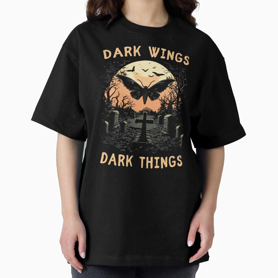 Moth Over A Graveyard Dark Wings Gothic Styled by CosyTeal