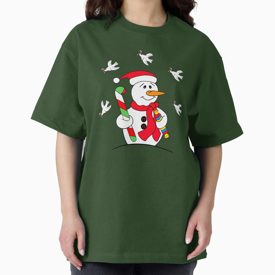 Candy Cane Snowman by Sartoris Art
