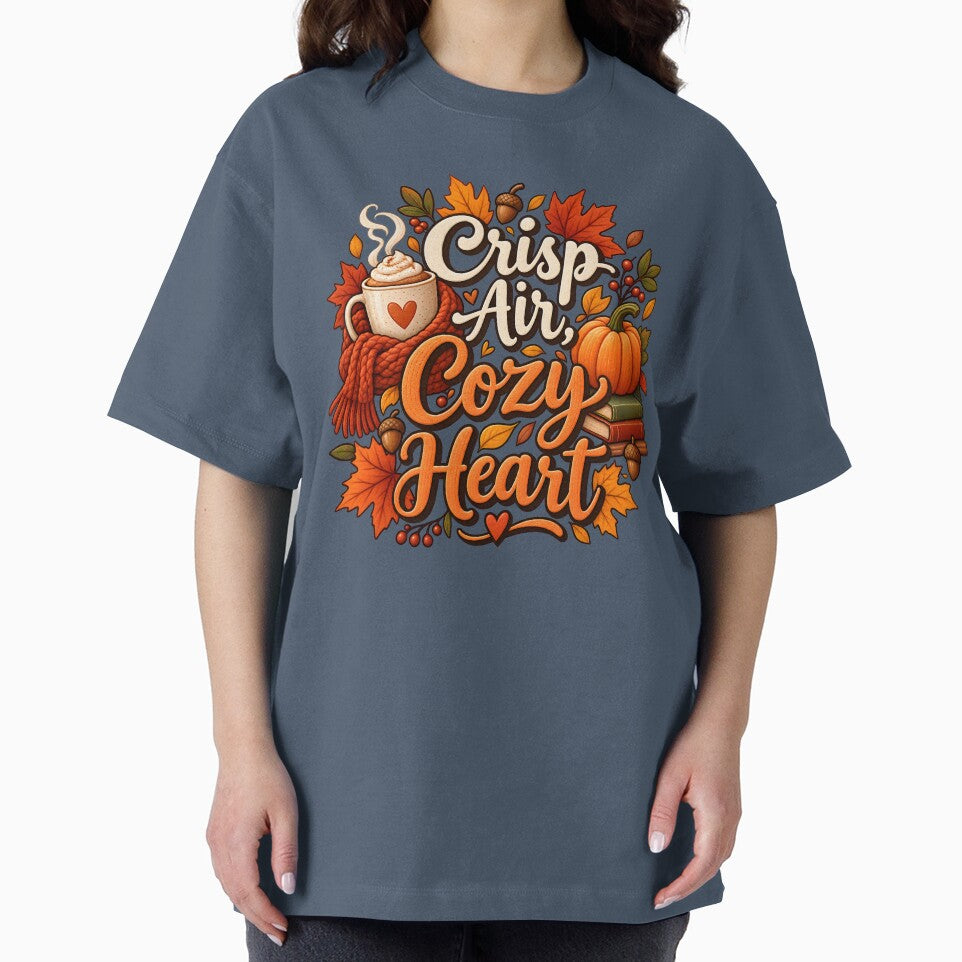 Crisp Air Cozy Heart – Autumn Pumpkin & Coffee by blankTeeShirt