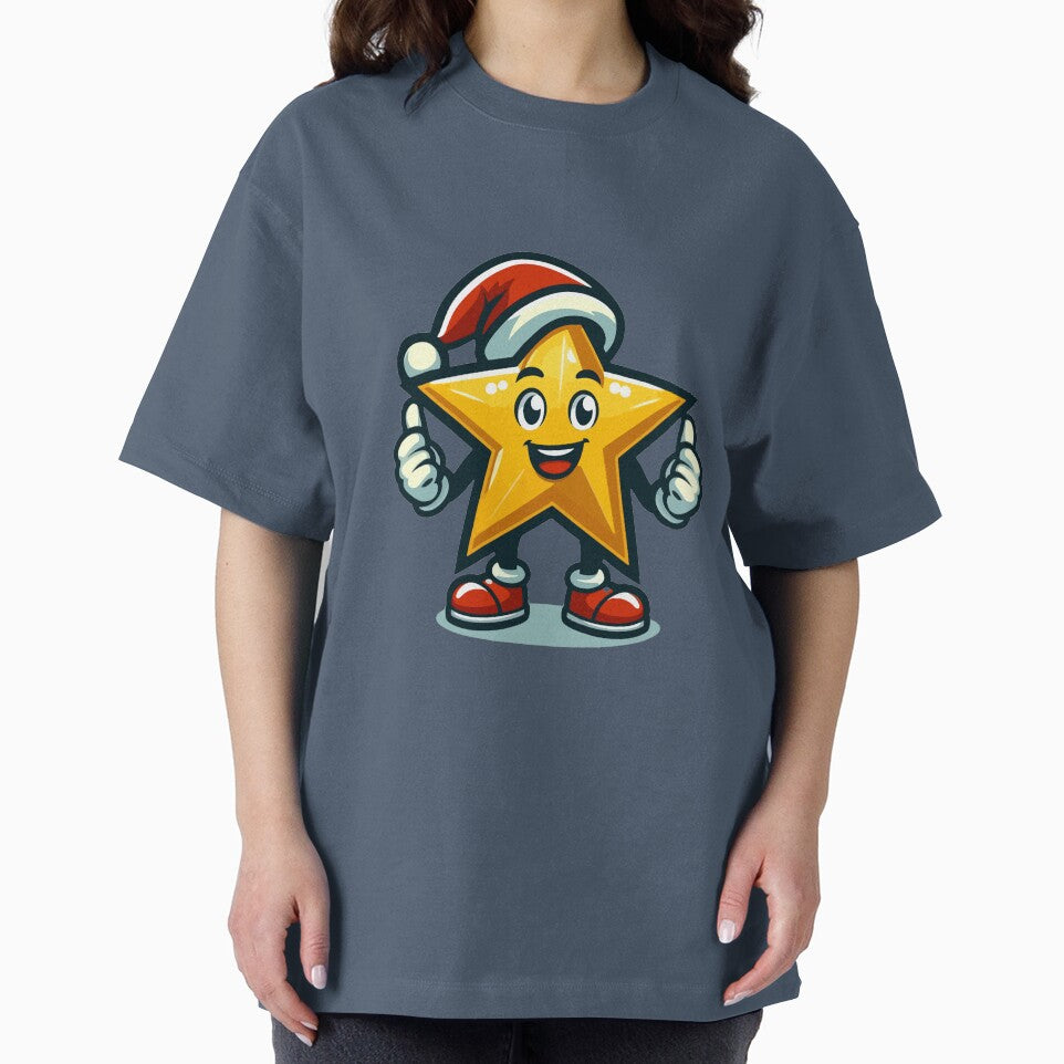 Vintage Star Wearing Santa Hat Christmas Retro Holiday by stylishdzign