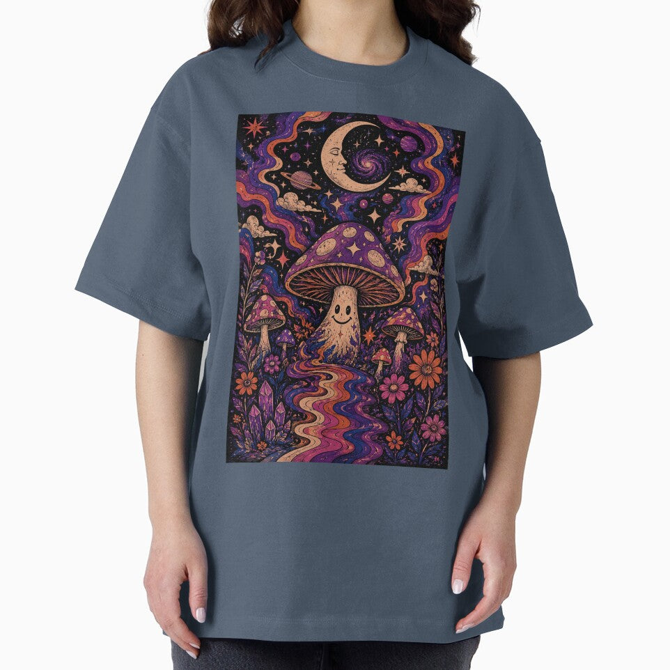 Retro Cosmic Mushroom Dreams by Wickhed