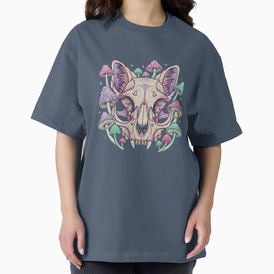 Botanical cat skull by BunnyFogCo