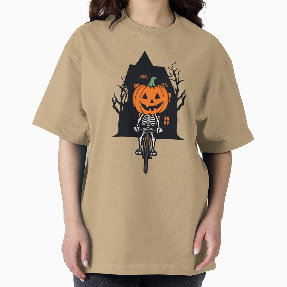 Skeleton Riding Bicycle Halloween by aussieexplore