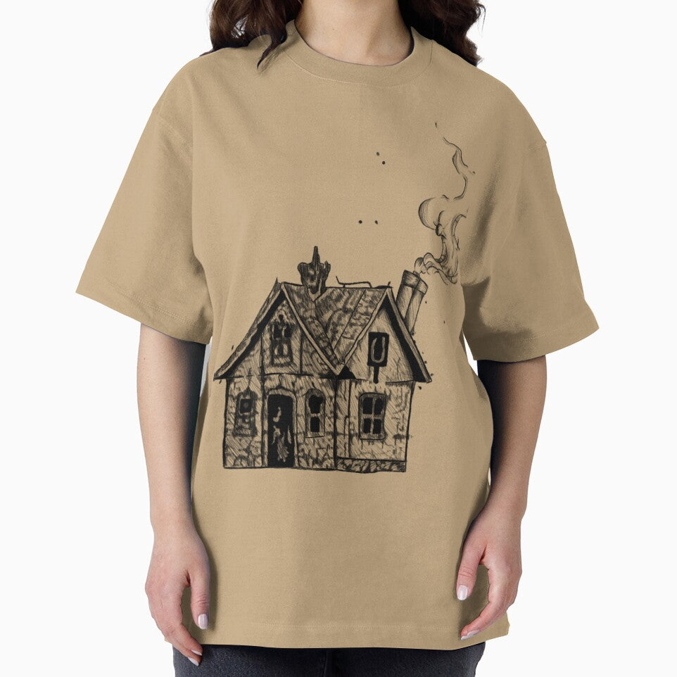 Haunted Cottage | Gothic Haunted House Illustration by Marianarcezar