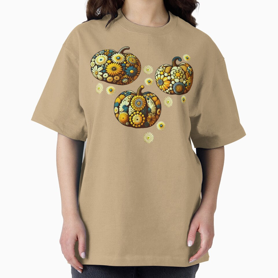 Floral Pumpkins Yellow by SilverPegasus