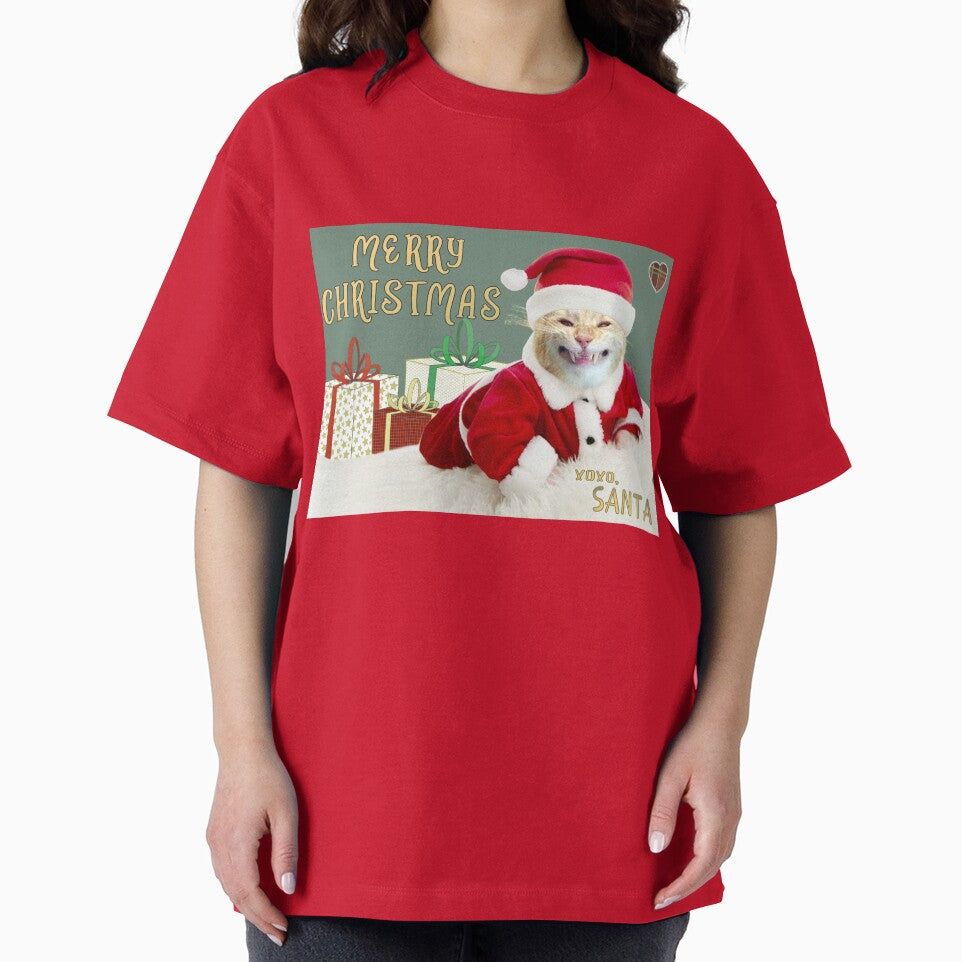 Cat Santa Merry Christmas Grin - Happy Holidays by ViewerEqualsPhoton