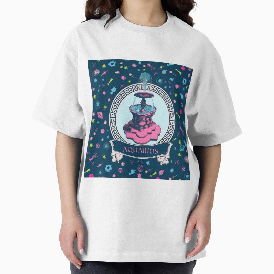 Aquarius Star Sign Celestial Art by PrintyBazaar