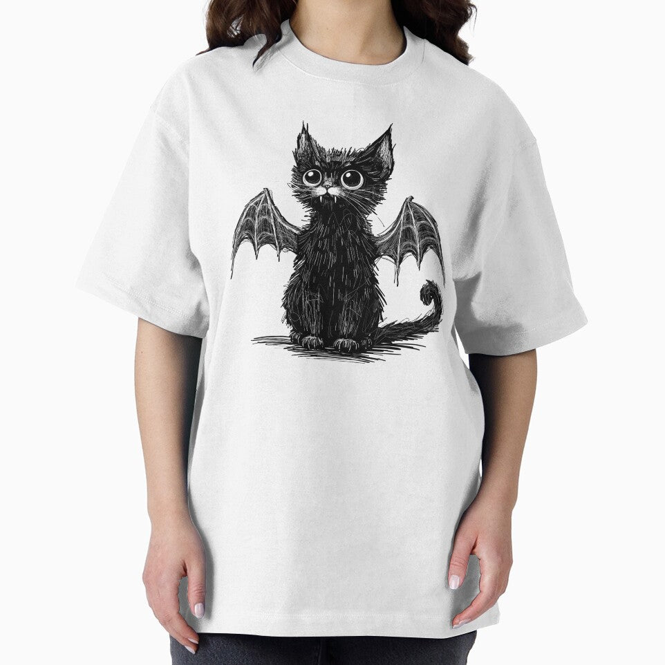 Spooky Little Bat Cat by KilkennyCat Art