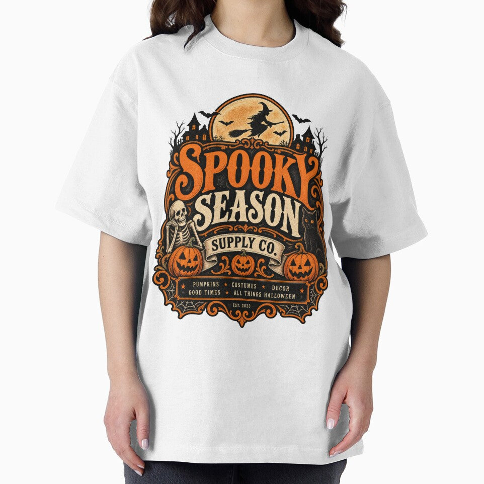 Spooky Season Supply Co. – Retro Vintage Halloween Shop Logo by RockitBaby